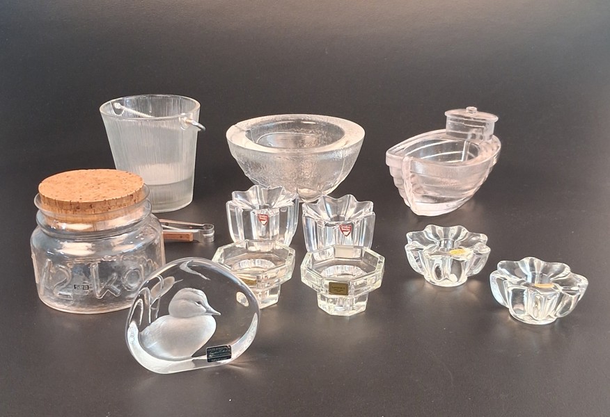 Diverse glas. Bl.a Fiskebåt, Pukeberg, Orrefors m.fl.
