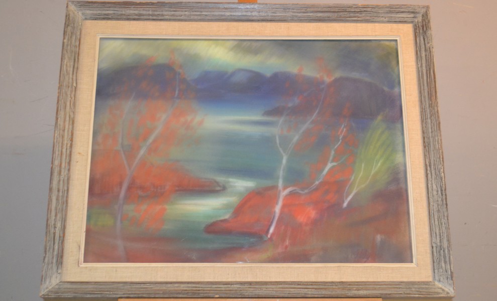 GRETA WENNBERG. Pastell, signerad.