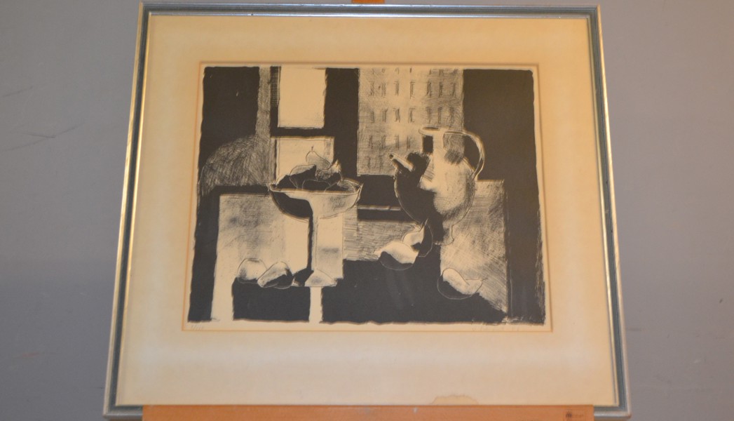 PHILIP VON SCHANTZ. Litografi, "stilleben", signerad, daterad -57 & numrerad 2/310.