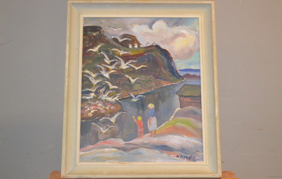 HANS "HAMPE" SVANBERG (1883-1961). Olja på duk, signerad HAMPE.
