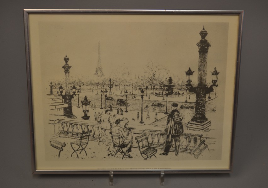 BERTIL BULL HEDLUND (1893-1950). Reproduktion, "Place de la Concorde".