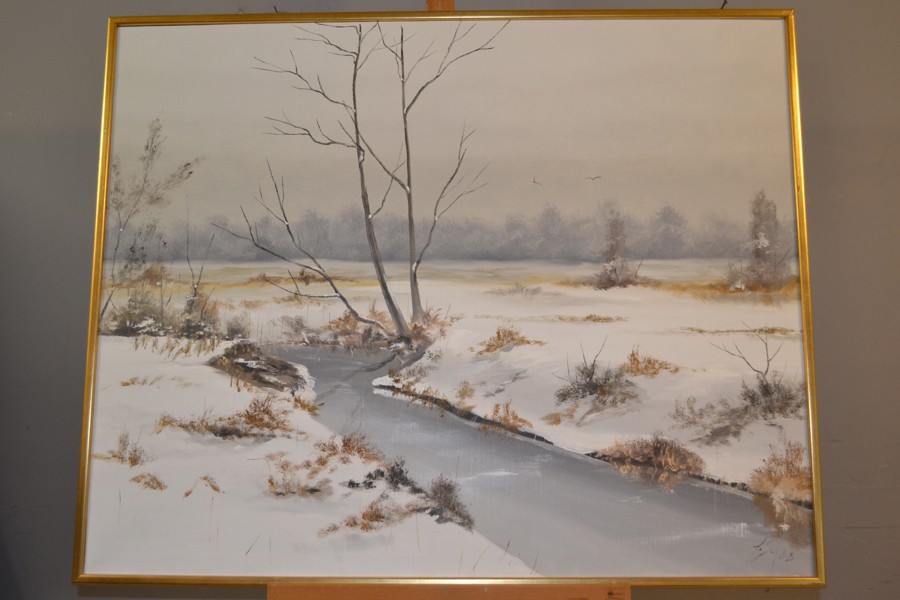 INGVAR J-SON STENDAHL. Olja på duk, signerad & daterad -88.