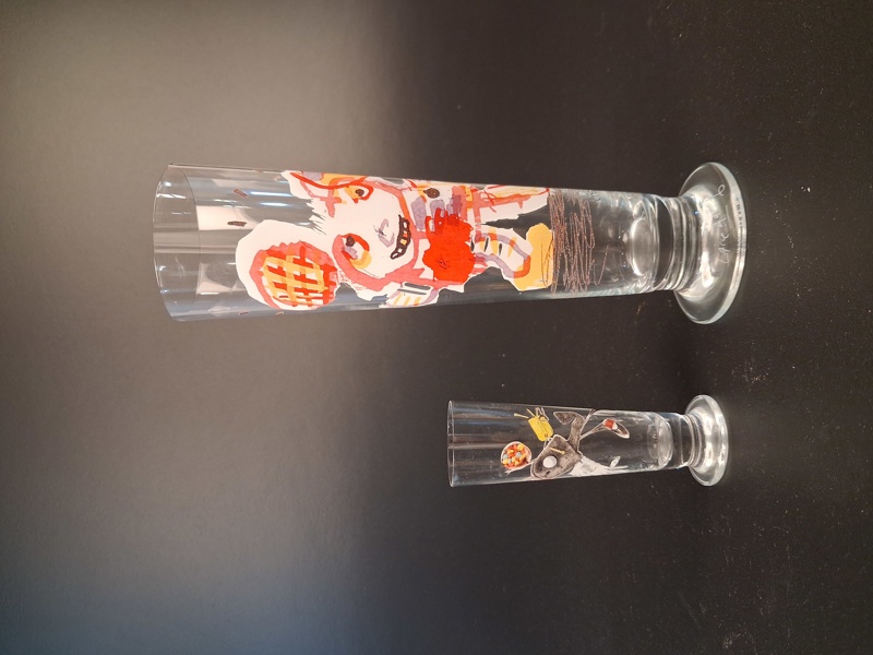 LASSE ÅBERG. 2 Glas, Ölglas & Snapsglas.