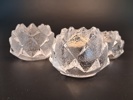 BERIT JOHANSSON. 3 Ljuslyktor. "Nimbus/Kotten" Orrefors. signerade.