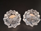 BERIT JOHANSSON. 3 Ljuslyktor. "Nimbus/Kotten" Orrefors. signerade.