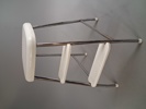 Stegpall, metall & plast.