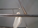 Stegpall, metall & plast.