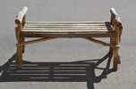 Trädgårdsbänk (Grenmöbel), Ek, 1900-talet.