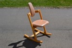 PETER OPSVIK. Ergonomisk gungstol, Stokke, Norge, skinnklädsel.