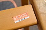 PETER OPSVIK. Ergonomisk gungstol, Stokke, Norge, skinnklädsel.