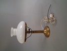 Bordslampa. Mässing & glas.