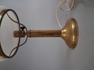 Bordslampa. Mässing & glas.