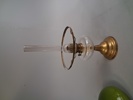 Fotogenlampa. Grön Kupa. Glas & Mässing.