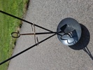 GUNNAR ANDER. Bras-set. 3 Delar, Ystad metall. Skyffel, ställ & Eldgaffel.