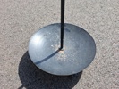 GUNNAR ANDER. Bras-set. 3 Delar, Ystad metall. Skyffel, ställ & Eldgaffel.