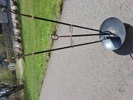 GUNNAR ANDER. Bras-set. 3 Delar, Ystad metall. Skyffel, ställ & Eldgaffel.