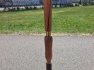 Golvlampa. Mässing & teak. El-armatur Kosta.
