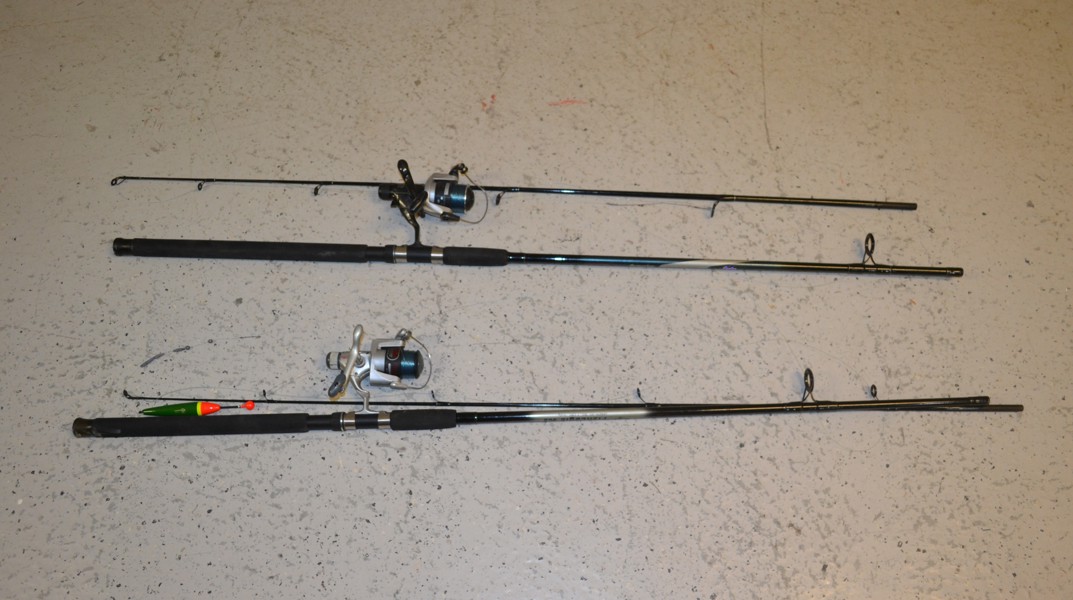 2 Fiskespön med rullar RB 4000 & Exide