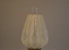 Bordsfotogenlampa. 1900-Talets första hälft, mässing & glas.