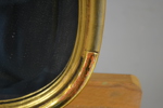 Spegel. Rokokostil, fasettslipat glas, 1900-talet.