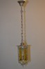 Tak/fönsterlampa. Mässing & glas, 1900-talet.