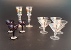 Diverse glas. Bl.a Johansfors, brinnande hjärta & Likörglas med tenn dekor.
