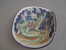 Fat. Grön Ödla. M-1955 Tilgmans keramik.