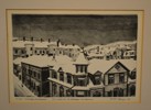 BERTIL ÅGREN (1930-2003). Etsning, "Vinterdag Örnsköldsvik", signerad, daterad -81 & numrerad 35/90.