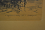ERNST HÄLLGREN. Originaletsning, "Stadshuset Stockholm", signerad.