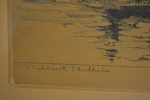 ERNST HÄLLGREN. Originaletsning, "Stadshuset Stockholm", signerad.