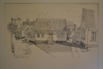 CLAES FOLCKER. Litografi, "Laholm", signerad & numrerad 36/100.