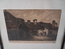 ERNST HÄLLGREN. 2 Etsningar, signerade.