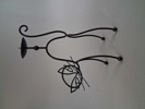 GUNNAR ANDER. Ljusstake, katt, smide, Ystad metall.