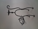 GUNNAR ANDER. Ljusstake, katt, smide, Ystad metall.