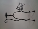 GUNNAR ANDER. Ljusstake, katt, smide, Ystad metall.