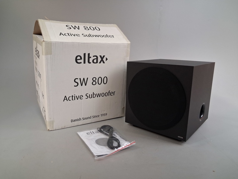 Eltax. SW800, Active Subwoofer, Oanvänd.