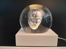 BERTIL VALLIEN. Skulptur, Unikat, "Head", Kosta Boda, signerad.