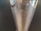 Pokal/vas, Silver, stämplad: CG Hallberg, 700 gram, graverad.