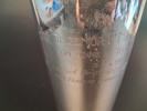Pokal/vas, Silver, stämplad: CG Hallberg, 700 gram, graverad.