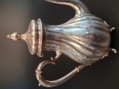 Kaffeservis. silver, 3 delar, 1550 gram, Rokokostil.