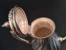 Kaffeservis. silver, 3 delar, 1550 gram, Rokokostil.