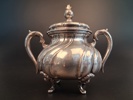 Kaffeservis. silver, 3 delar, 1550 gram, Rokokostil.
