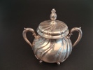 Kaffeservis. silver, 3 delar, 1550 gram, Rokokostil.