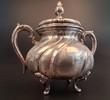 Kaffeservis. silver, 3 delar, 1550 gram, Rokokostil.