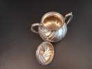 Kaffeservis. silver, 3 delar, 1550 gram, Rokokostil.