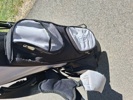Golfbag med klubbor.