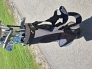 Golfbag med klubbor.