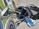 Golfbag med klubbor.