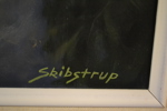 OLE SKIBSTRUP (1887-1972), Olja på pannå, "Vattendrag", signerad.