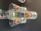 2 Glaskannor med tennlock & 3 glas.
